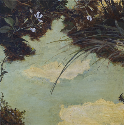 One of a series of shallow pool paintings done in the Sierra mountains