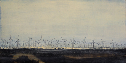 Windflowers II - Urban,FOA,wet oil painting by artist April Raber